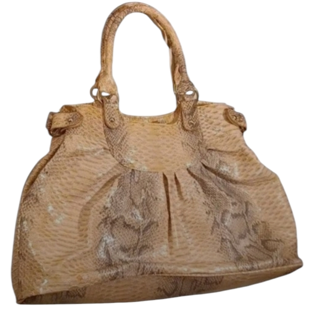 Cato Beige Snake Print Handbag
